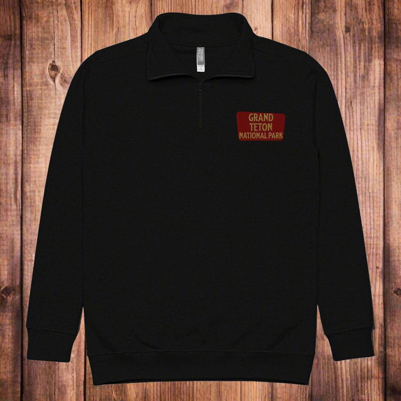 Grand Teton National Park 1/4 Zip Fleece Pullover - Parks ApparelSweater