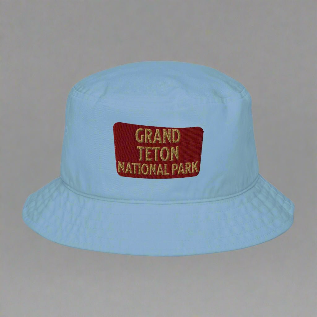 Grand Teton National Park Organic Embroidered Bucket Hat - Parks ApparelHeadwear