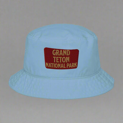 Grand Teton National Park Organic Embroidered Bucket Hat - Parks ApparelHeadwear