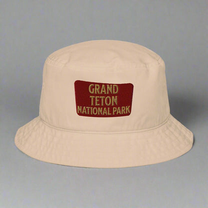 Grand Teton National Park Organic Embroidered Bucket Hat - Parks ApparelHeadwear
