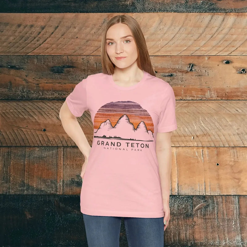 Grand Teton National Park T-Shirt Colorful Sky - Parks ApparelT-Shirt