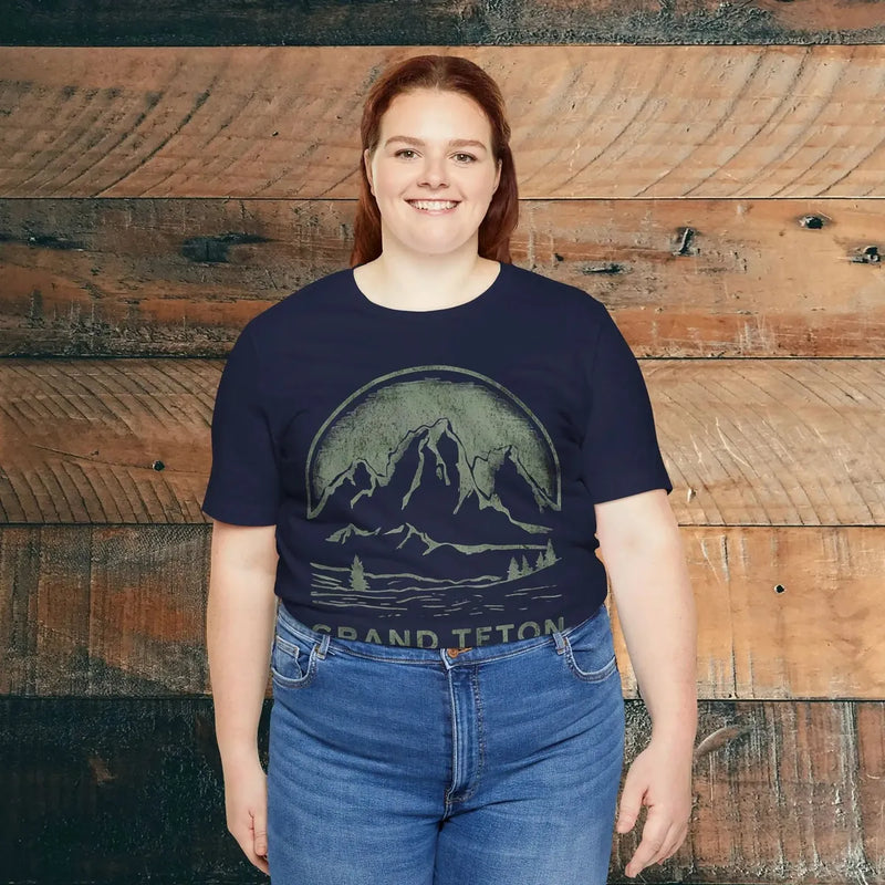 Grand Teton National Park T-Shirt Vintage Distressed Mountains - Parks ApparelT-Shirt
