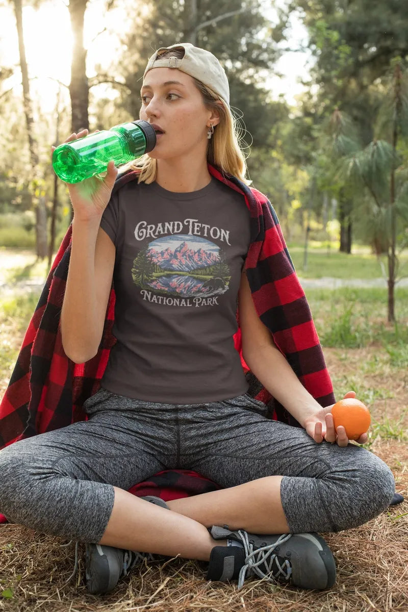 Grand Teton National Park vintage graphic t-shirt detail or alternate product view