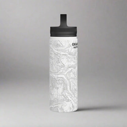 Grand Teton National Park Topographic Stainless Steel Water Bottle Handle Lid - Parks ApparelMug