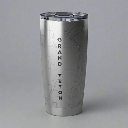 Grand Teton National Park Topographic Tumbler 20oz USGS Map - Parks ApparelMug