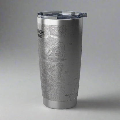 Grand Teton National Park Topographic Tumbler 20oz USGS Map - Parks ApparelMug