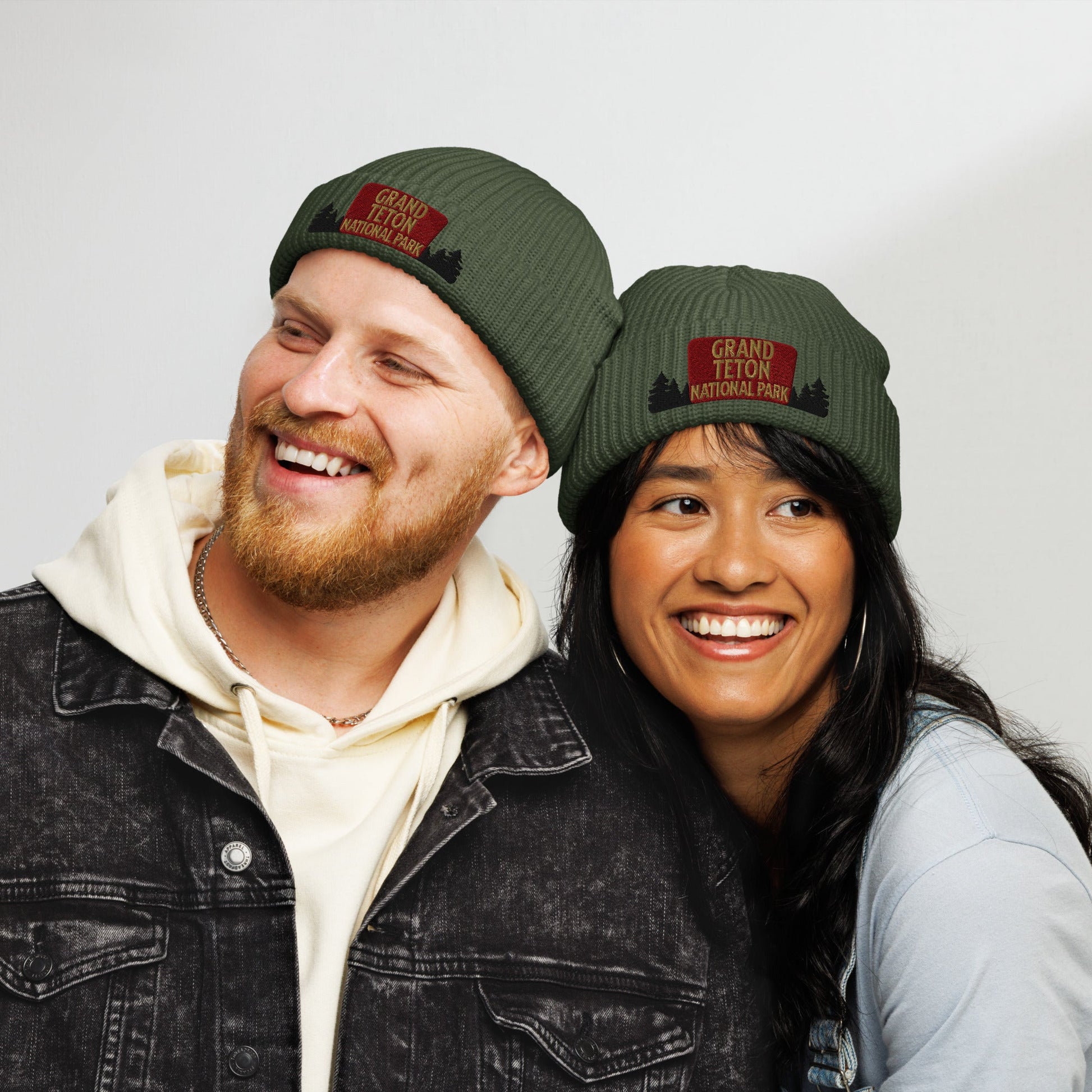Grand Tetons National Park Embroidered Wharf Style Beanie - Parks Apparelhat