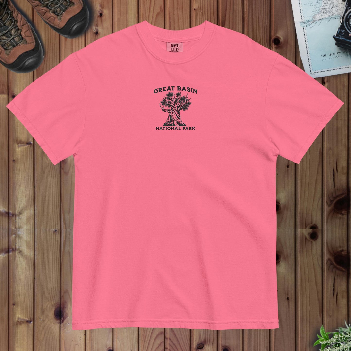 Great Basin National Park embroidered bristlecone premium t-shirt detail or alternate product view