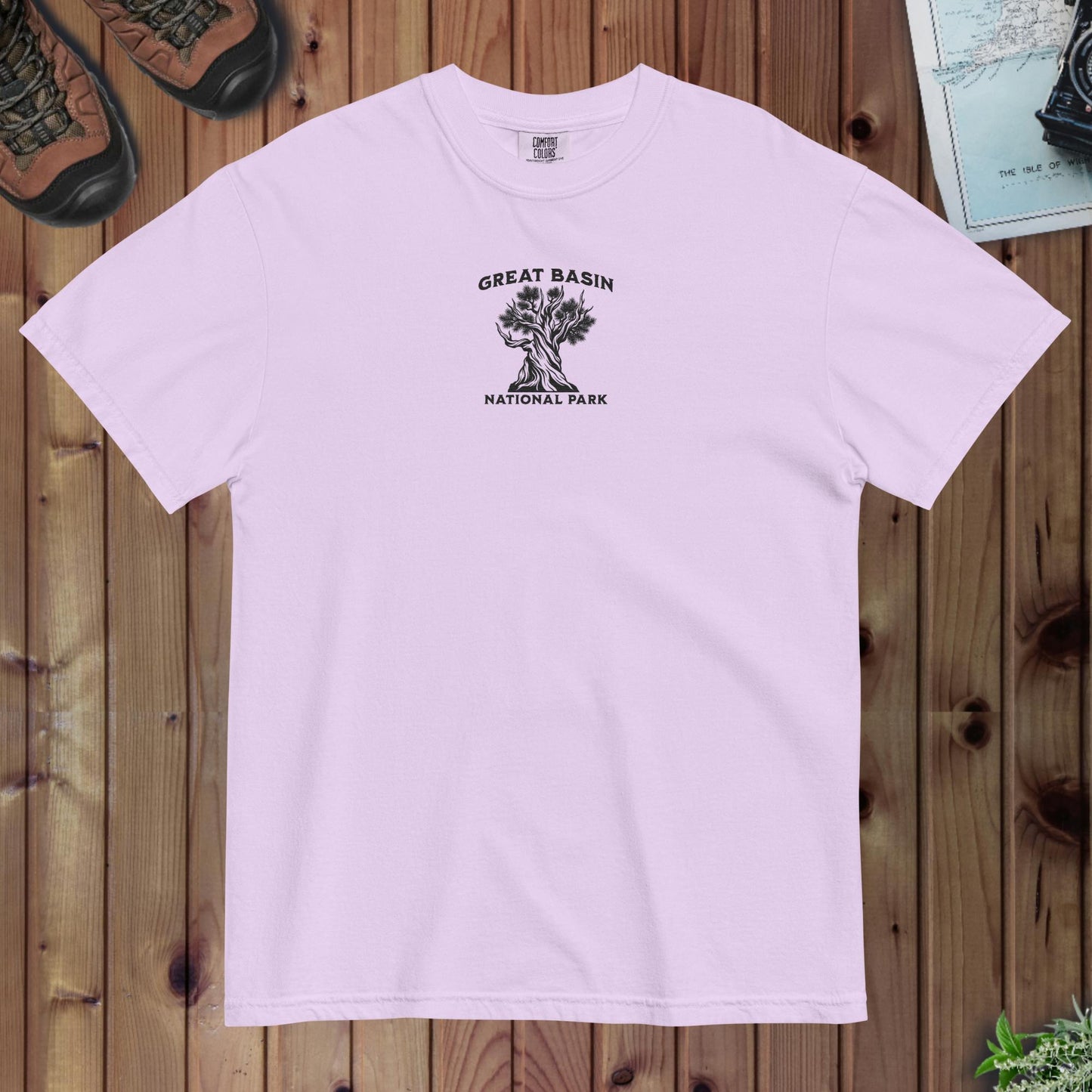 Great Basin National Park embroidered bristlecone premium t-shirt detail or alternate product view