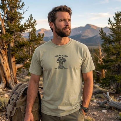 Great Basin National Park embroidered bristlecone premium t-shirt alternate apparel color or product angle