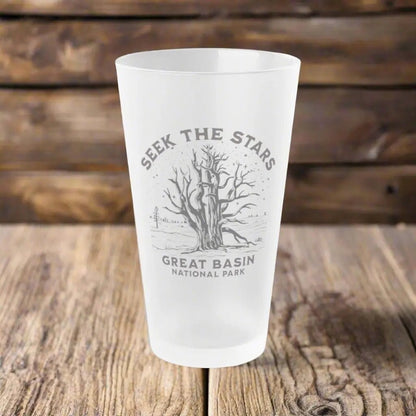 Great Basin National Park Frosted Pint Glass 16oz Seek The Stars - Parks ApparelMug