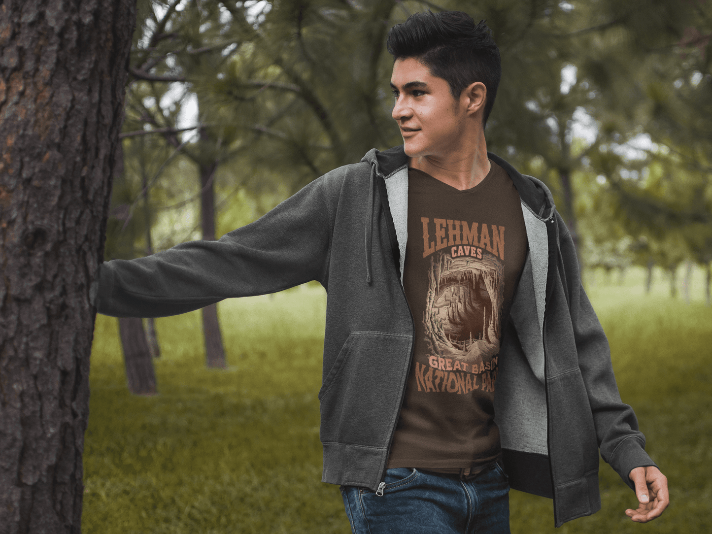 Great Basin National Park Lehman Caves graphic t-shirt detail or alternate product view