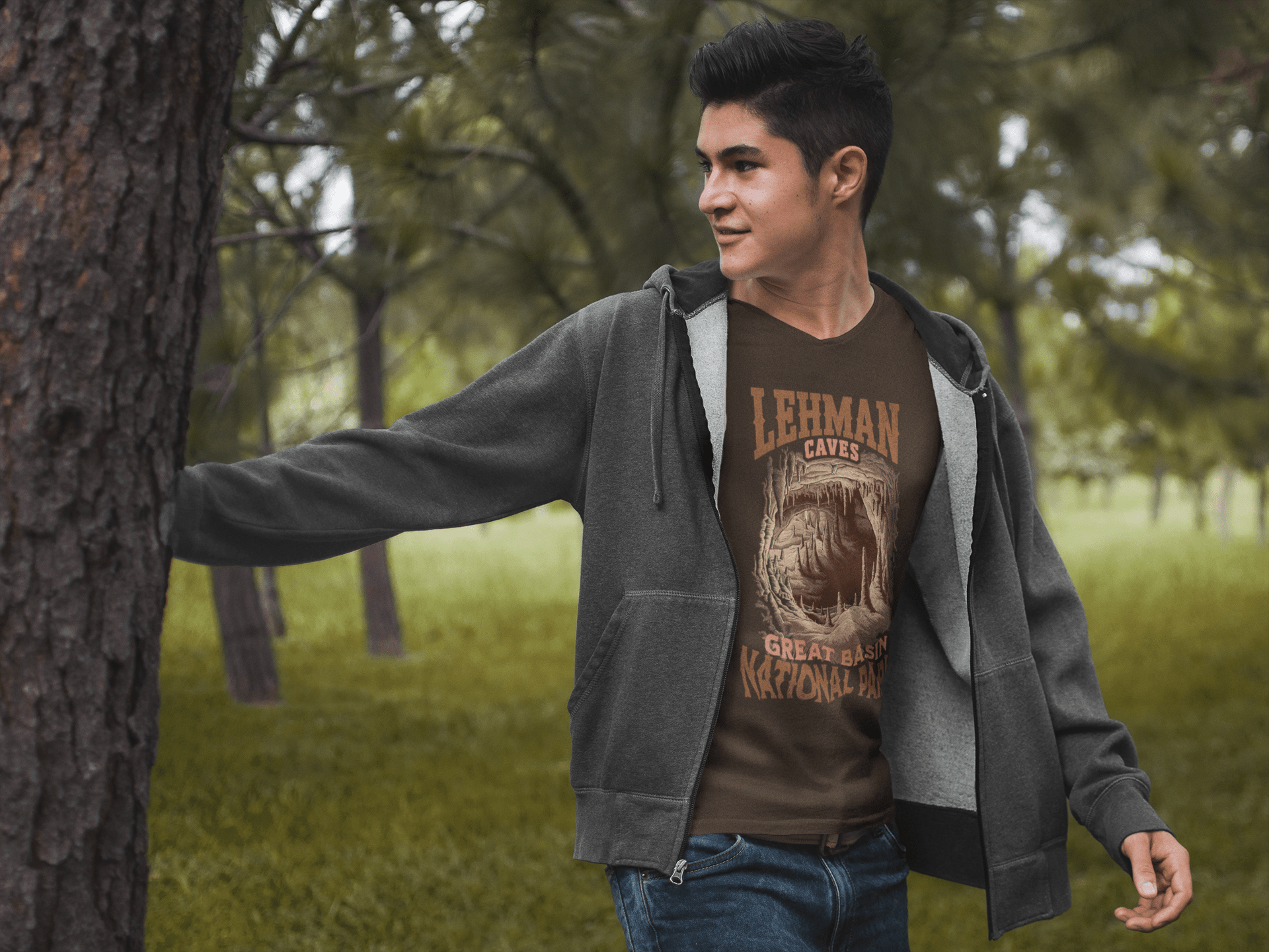 Great Basin National Park Lehman Caves graphic t-shirt detail or alternate product view