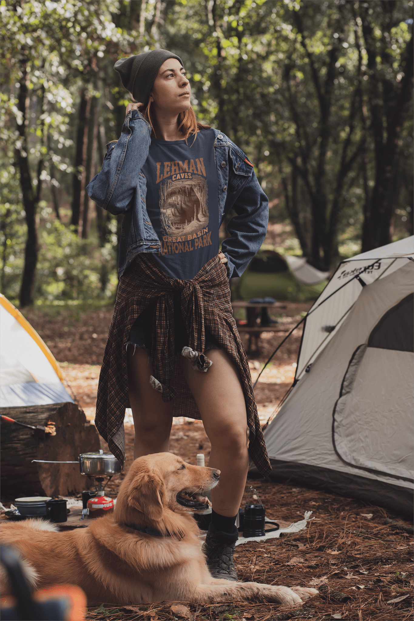 Great Basin National Park Lehman Caves graphic t-shirt shown from alternate product angle