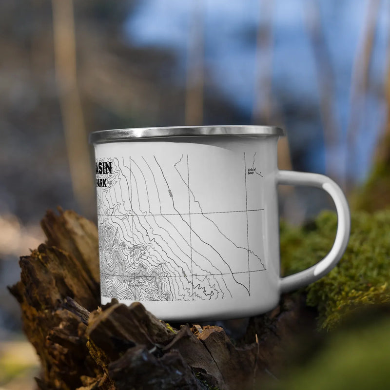 Great Basin National Park topographic enamel camp mug alternate product view