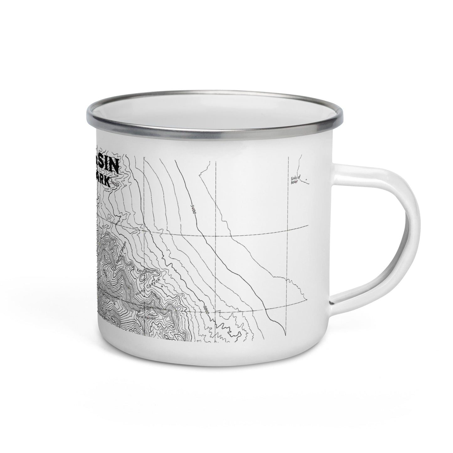 Great Basin National Park topographic enamel camp mug alternate product view