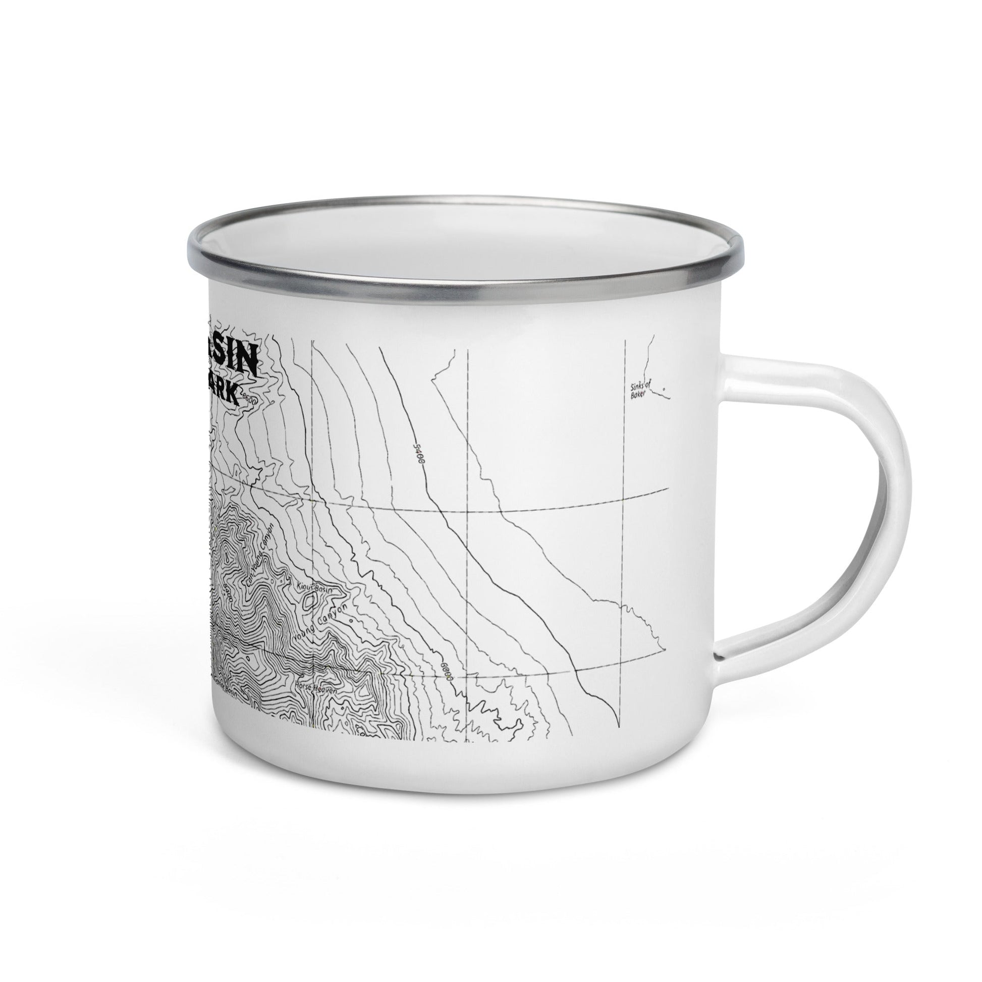 Great Basin National Park topographic enamel camp mug alternate product view
