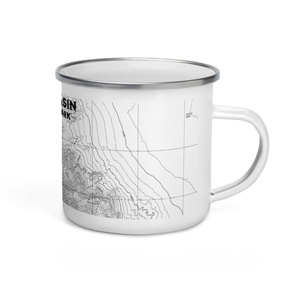 Great Basin National Park topographic enamel camp mug alternate product view