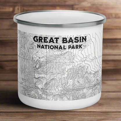 Great Basin National Park topographic enamel camp mug primary product view