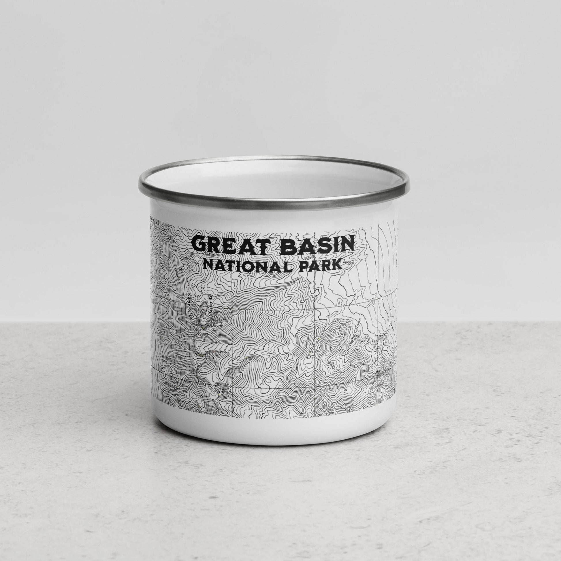 Great Basin National Park topographic enamel camp mug alternate product view