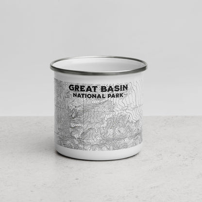 Great Basin National Park topographic enamel camp mug alternate product view