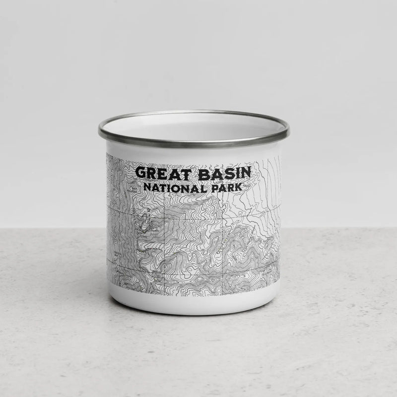 Great Basin National Park topographic enamel camp mug alternate product view