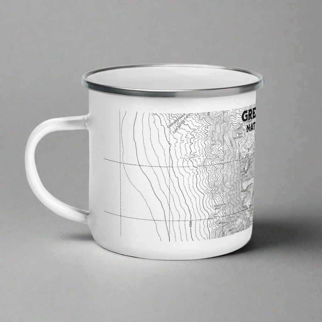 Great Basin National Park topographic enamel camp mug alternate product view