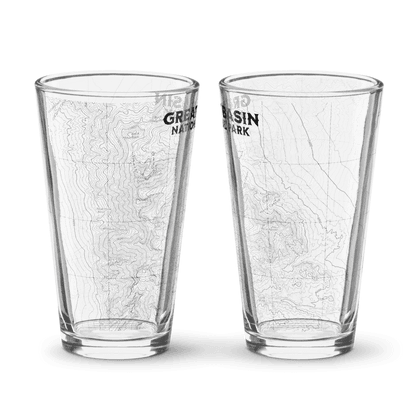 Great Basin National Park Topographic Pint Glass - Parks ApparelDrinkware