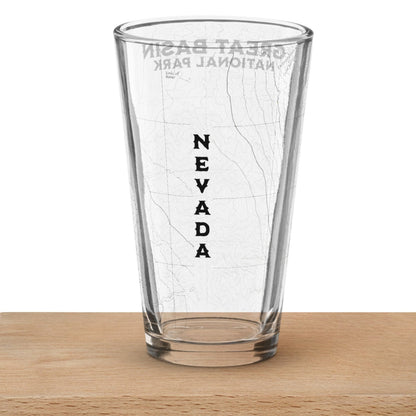 Great Basin National Park Topographic Pint Glass - Parks ApparelDrinkware