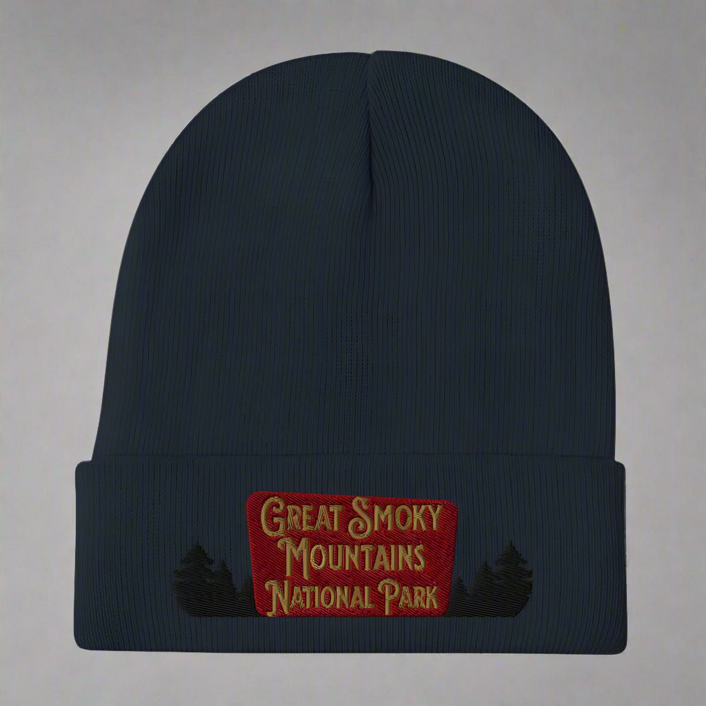 Great Smoky Mountain National Park embroidered beanie alternate product angle