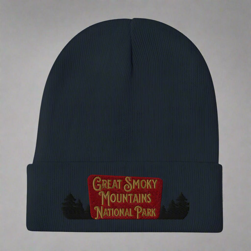 Great Smoky Mountain National Park embroidered beanie alternate product angle