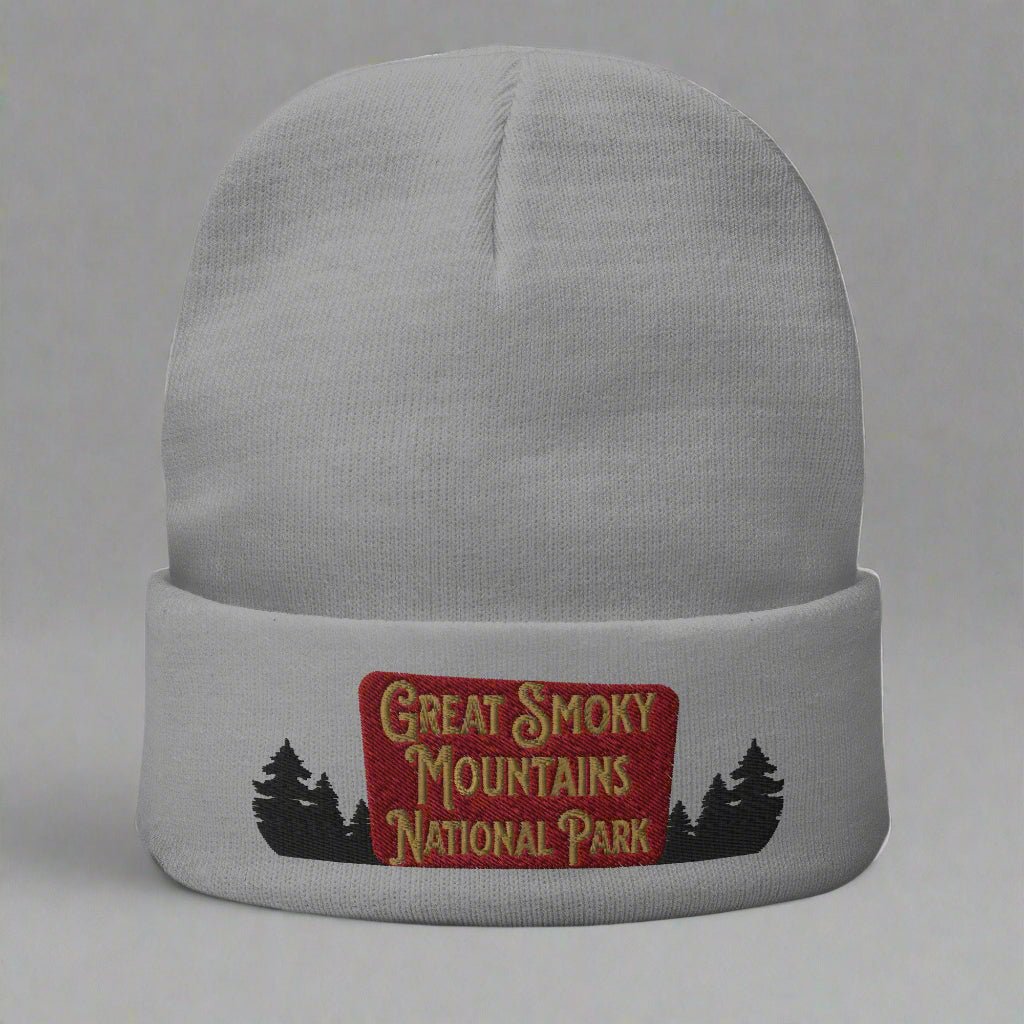 Great Smoky Mountain National Park embroidered beanie alternate product angle