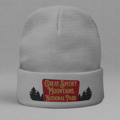 Great Smoky Mountain National Park embroidered beanie alternate product angle