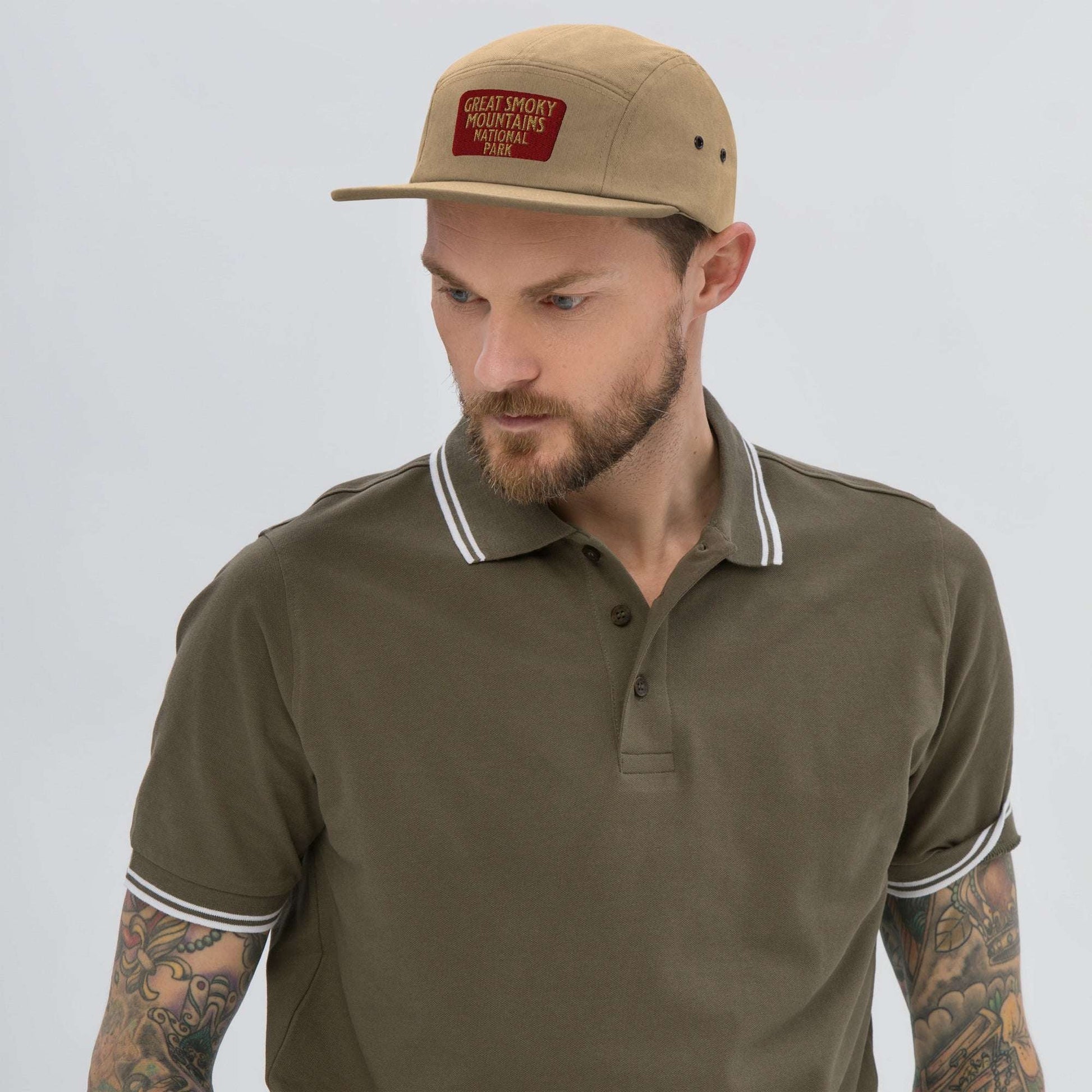 Great Smoky Mountains embroidered 5-panel hat detail or alternate product view