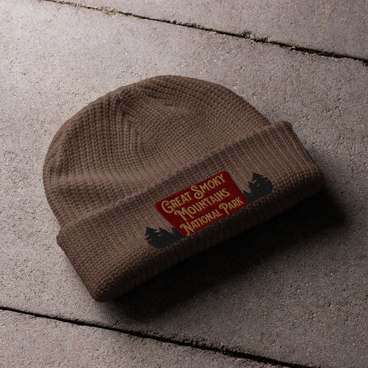 Great Smoky Mountains Embroidered National Park Sign Beanie - Parks Apparelbeanie