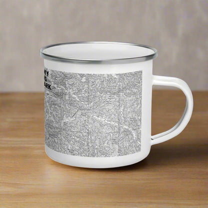 Great Smoky Mountains National Park Appalachian Trail enamel camp mug showing design detail or product variation