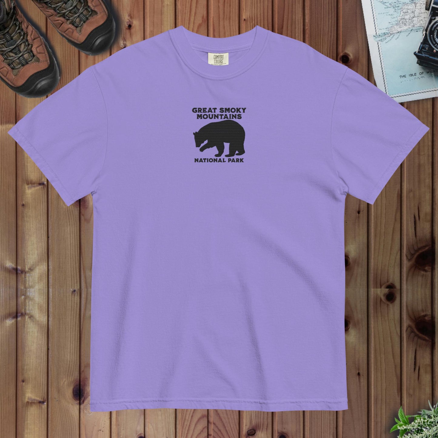 Great Smoky Mountains National Park embroidered premium t-shirt alternate apparel color or product angle