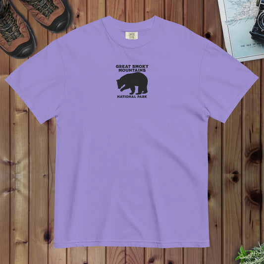 Great Smoky Mountains National Park embroidered premium t-shirt alternate apparel color or product angle