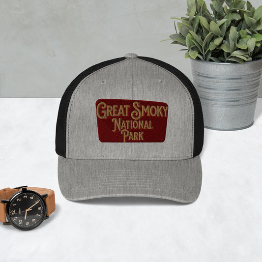 Great Smoky Mountains National Park Embroidered Trucker Hat - Parks Apparelhat