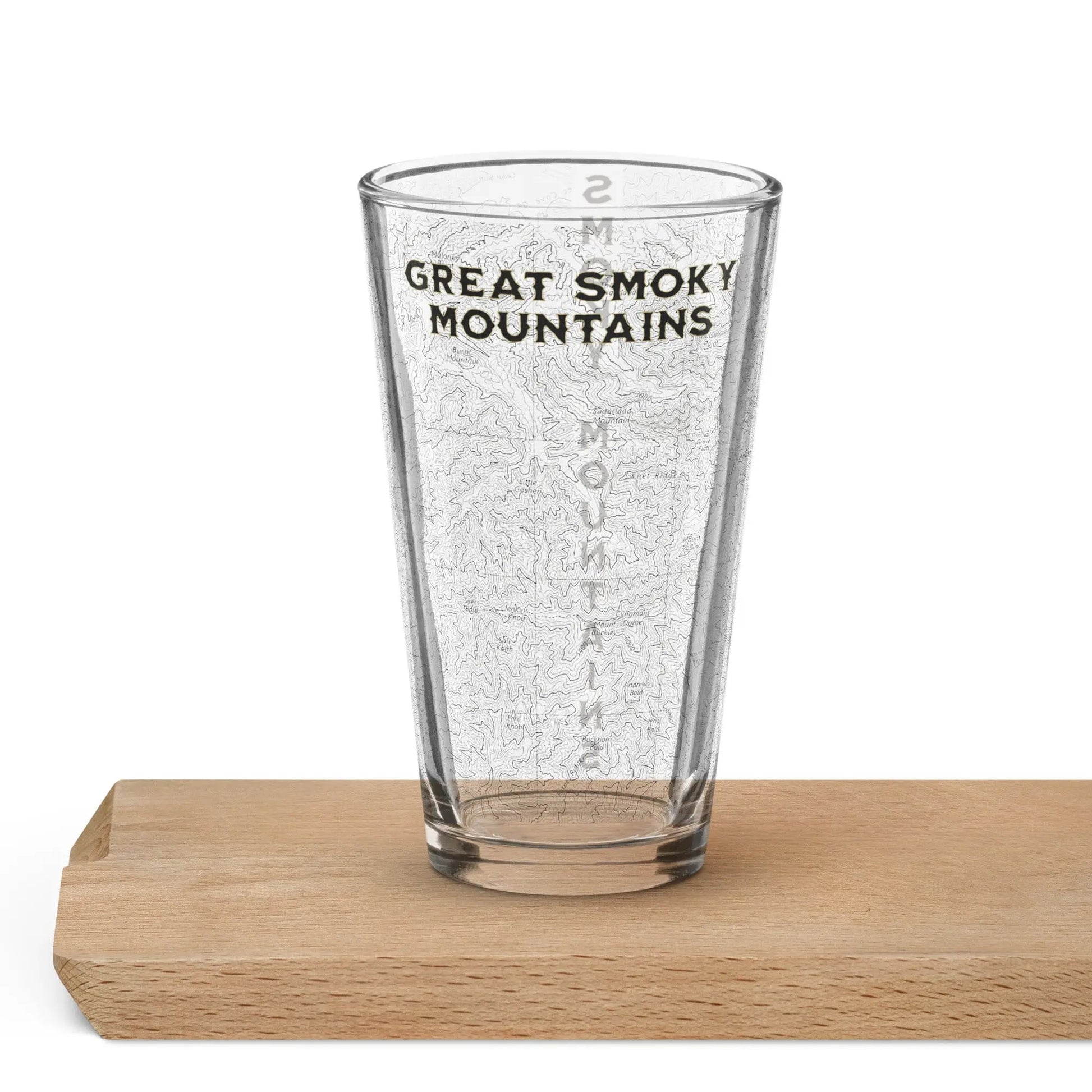 Great Smoky Mountains National Park Topographic Pint Glass - Parks Apparelpint glass
