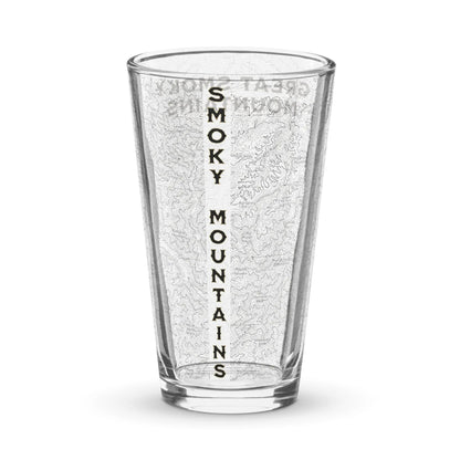 Great Smoky Mountains National Park Topographic Pint Glass - Parks Apparelpint glass