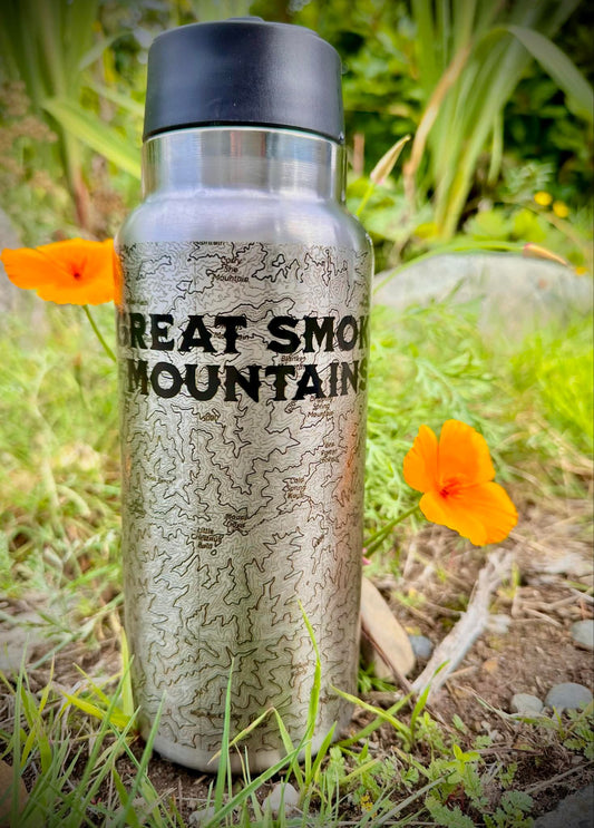 Great Smoky Mountains National Park Topographic Tumbler, 32oz - Parks ApparelMug