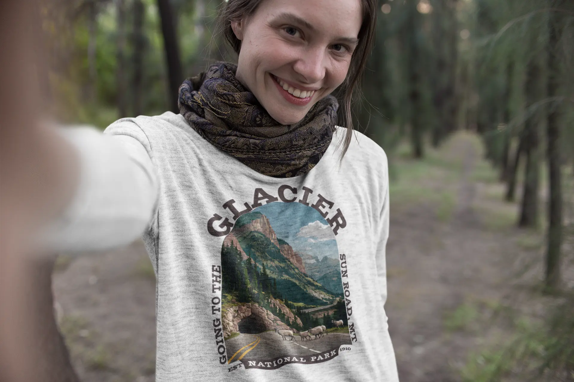 Glacier National Park Going To The Sun Road Unisex Long Sleeve T-shirt Long-sleeve Printify