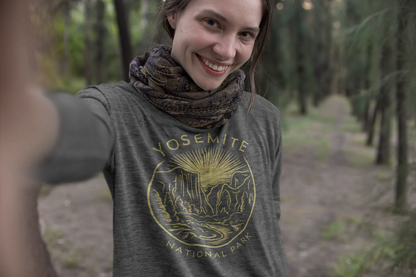 Yosemite National Park Unisex Fit Long Sleeve T-shirt Valley Long-sleeve Printify
