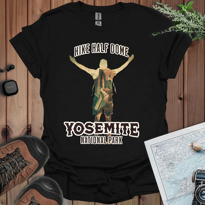 Hike Half Dome Yosemite graphic t-shirt alternate apparel color or angle