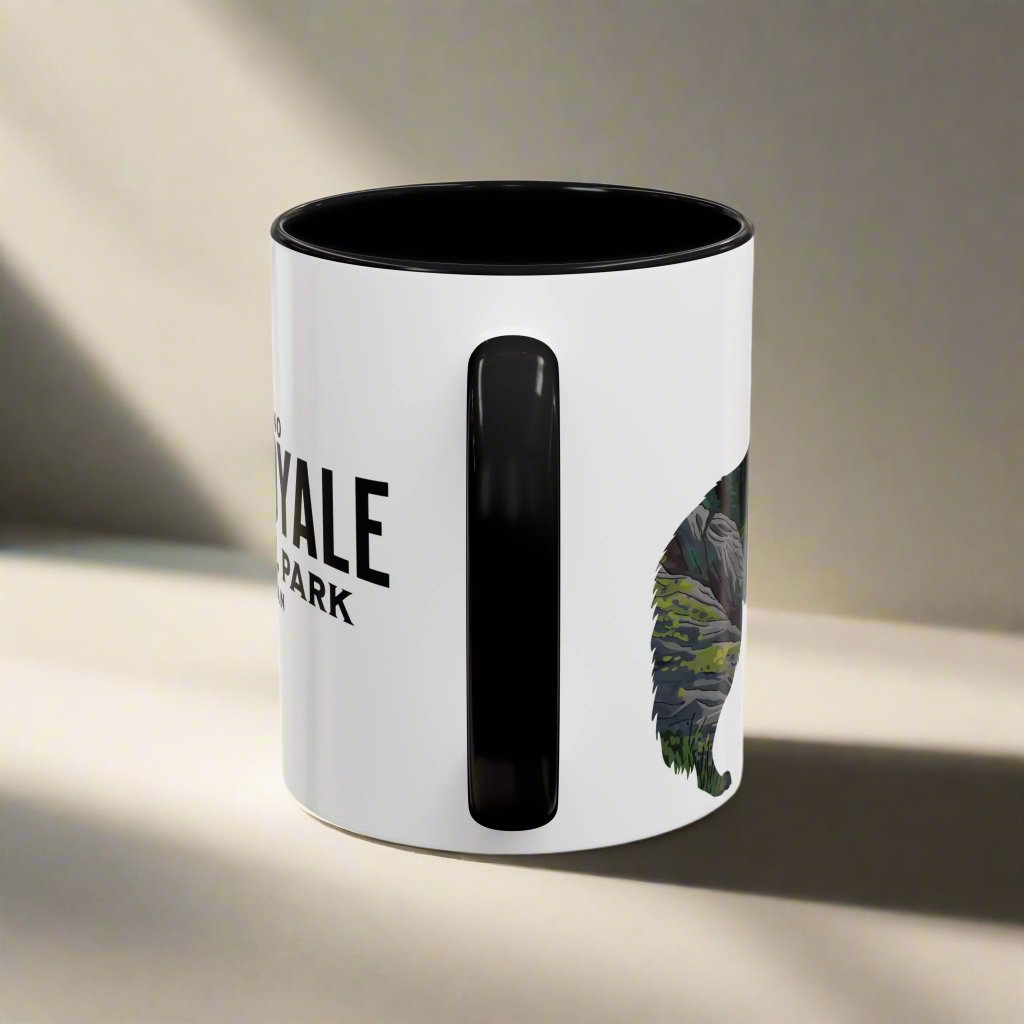 Isle Royale National Park wolf accent mug showing design detail or product variation