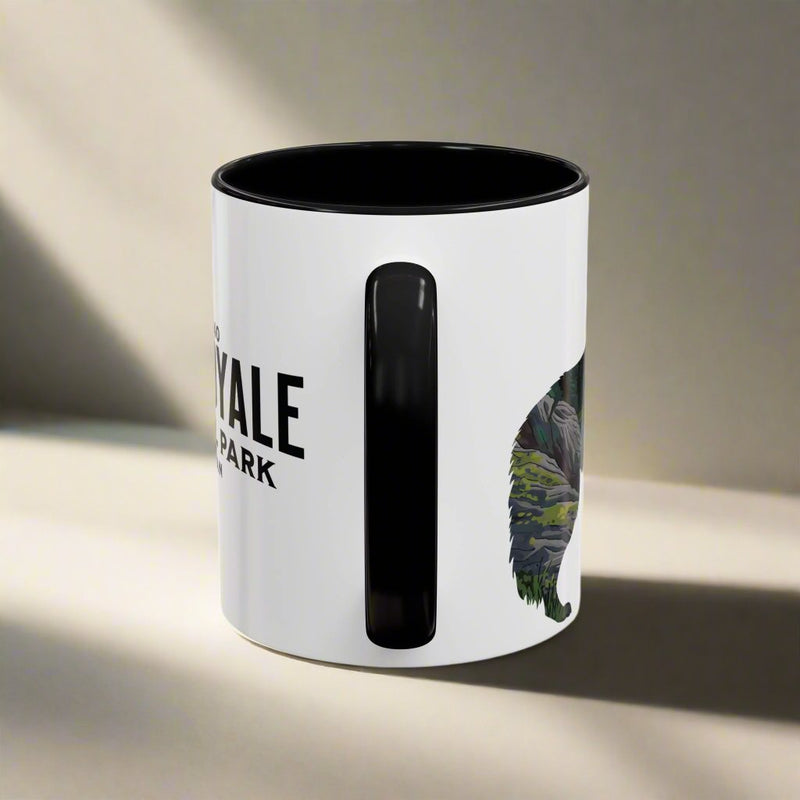 Isle Royale National Park wolf accent mug showing design detail or product variation