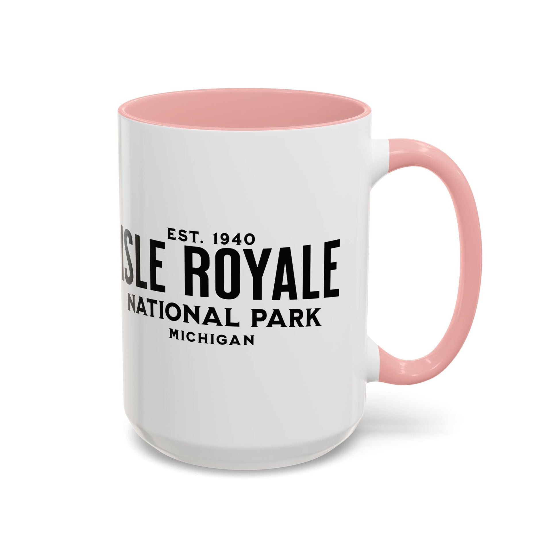 Isle Royale National Park wolf accent mug showing design detail or product variation