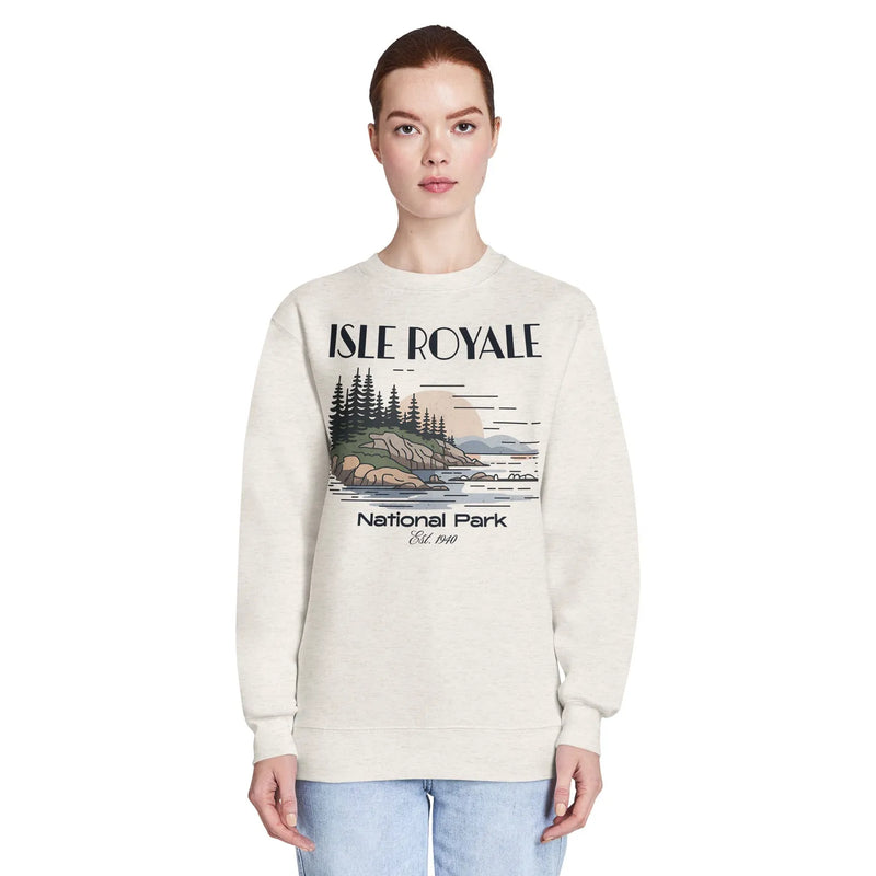 Isle Royale crewneck sweatshirt alternate apparel color or product angle