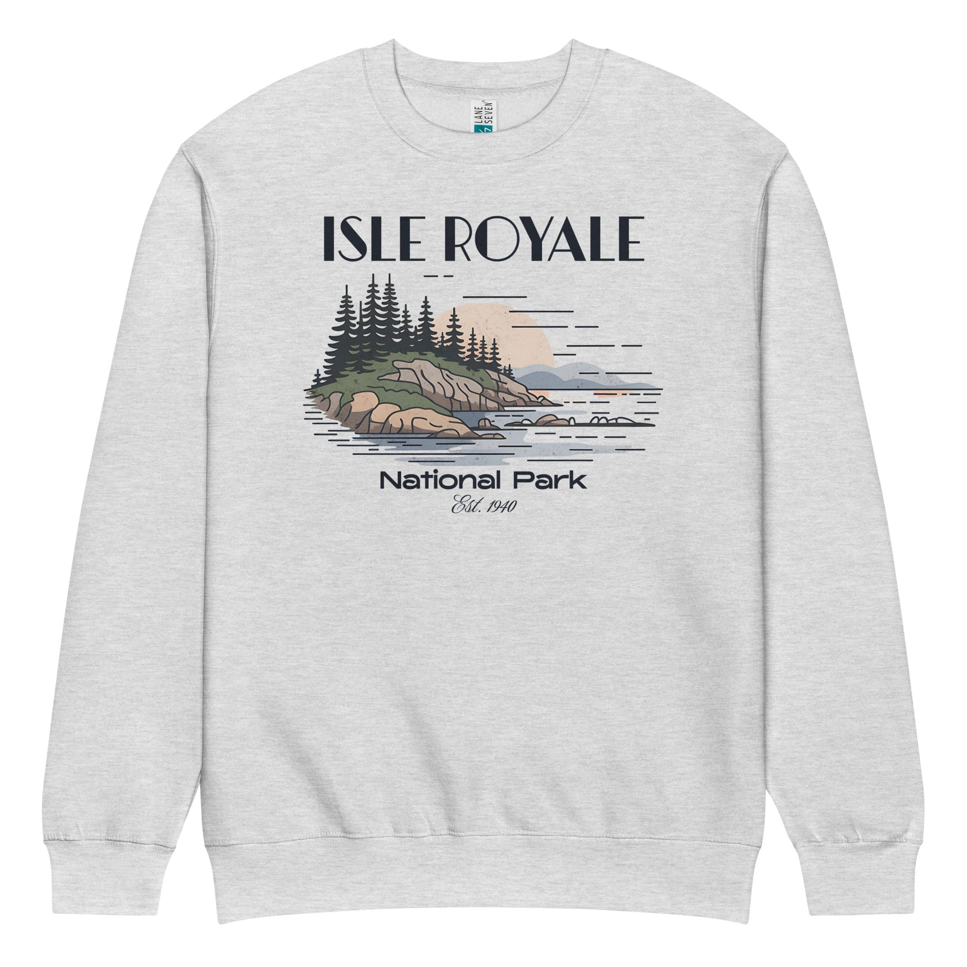 Isle Royale crewneck sweatshirt alternate apparel color or product angle